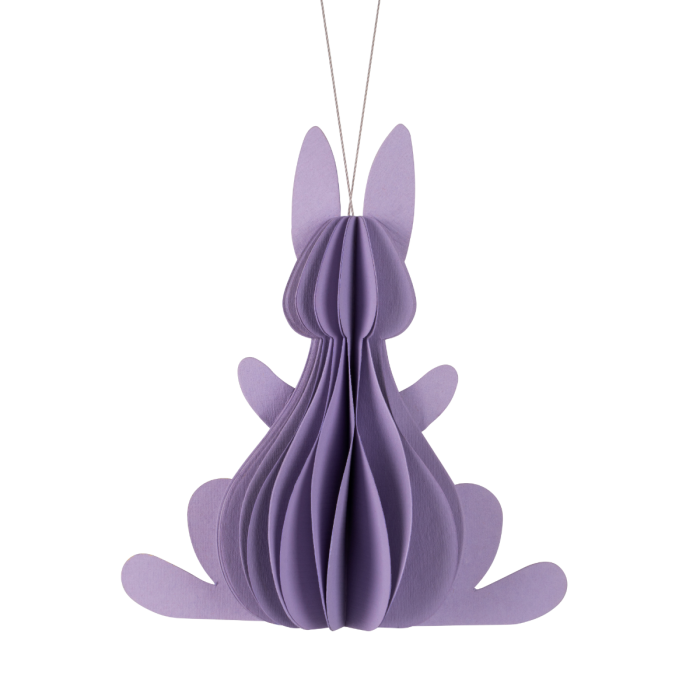 Påskhare i papper lavendel 7,5 cm