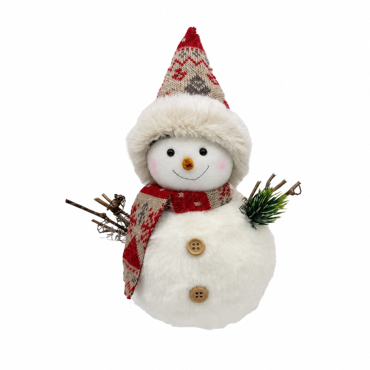 Snögubbe med toppluva