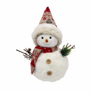 Snögubbe med toppluva