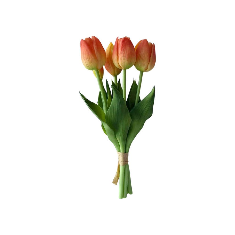 Gul/orange buket tulipaner 5pcs L26cm