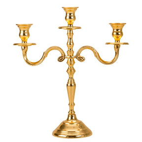 3-armet lysestage guldfarvet