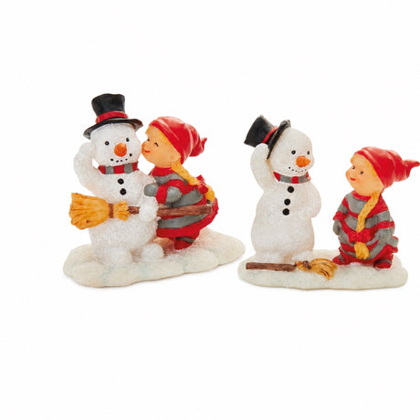 Bäbistomte med snögubbe 2-pack