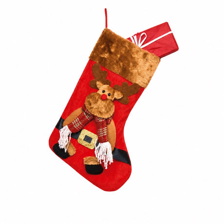 Julstrumpa med velourpäls