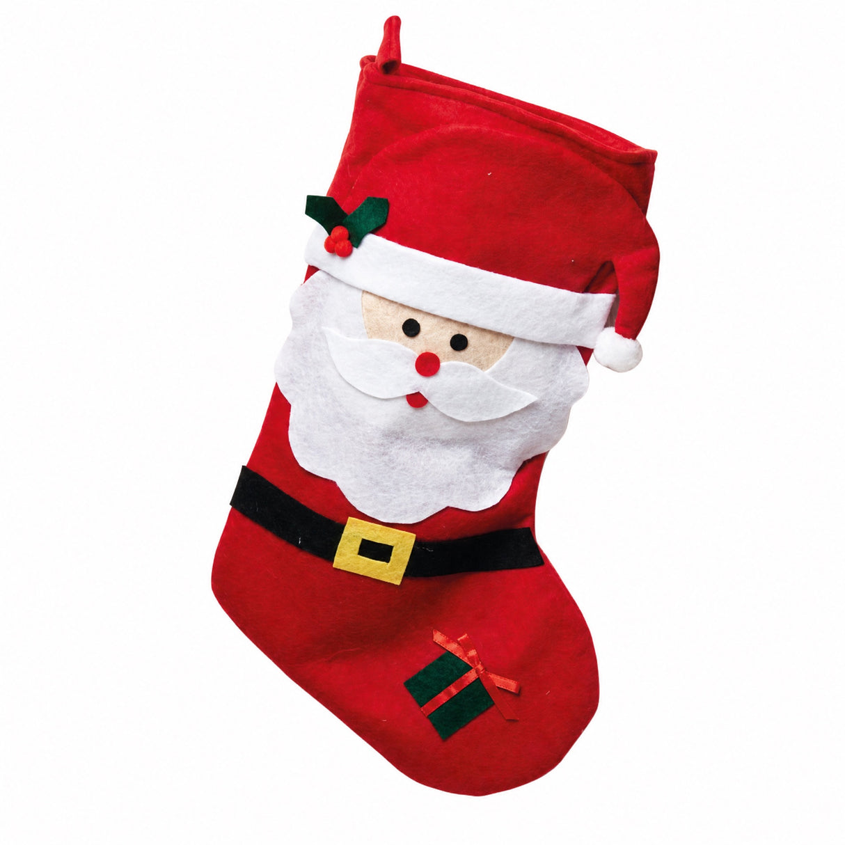 Julstrumpa med jultomte eller snögubbe