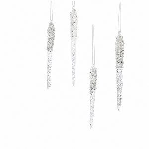 Istappar i glas 13 cm långa 4-pack