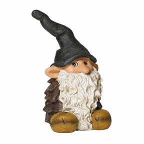 Kottetomte 26 cm hög från Pobra i polyresin med grön luva