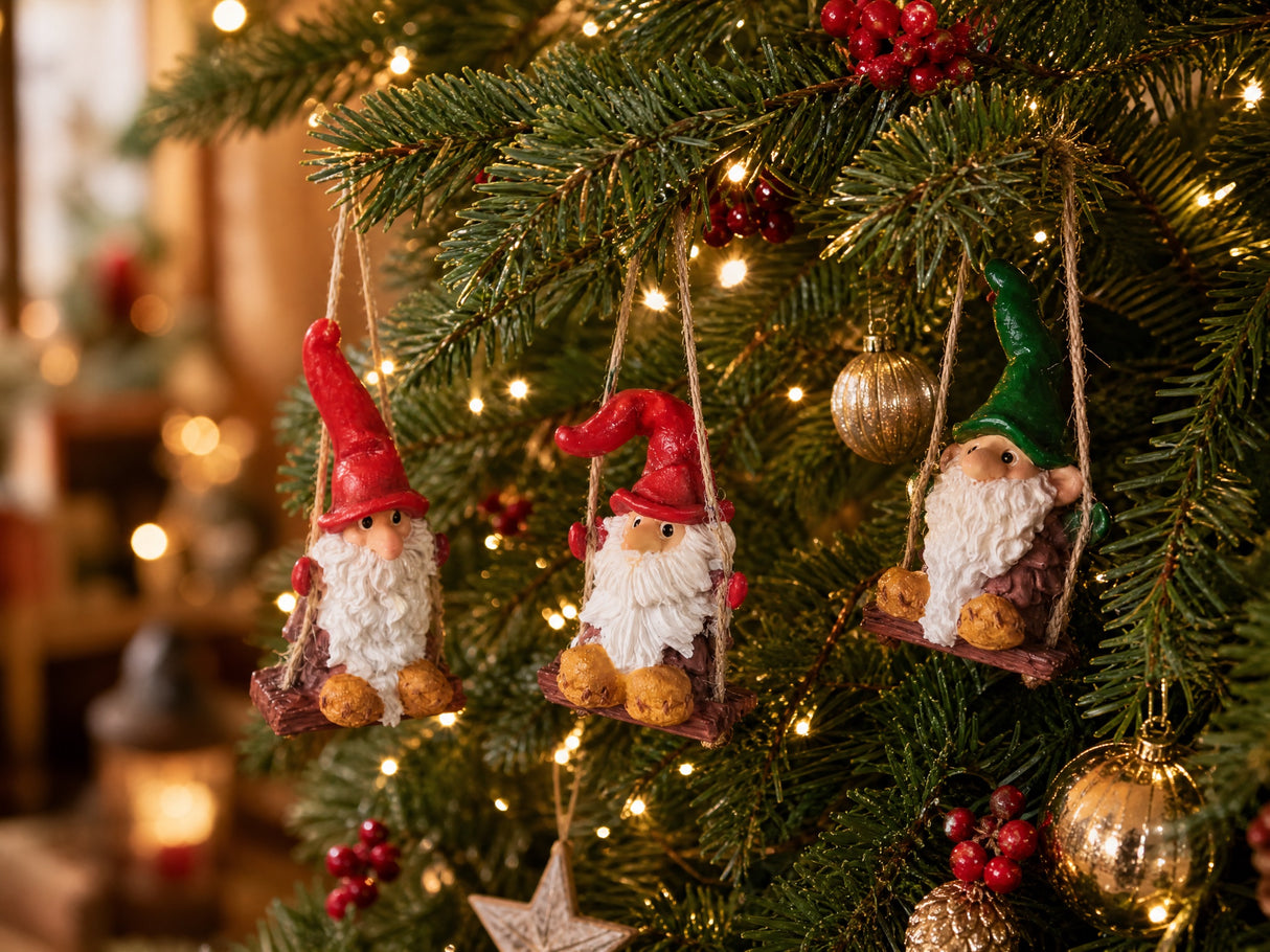 Kotte tomte på gunga