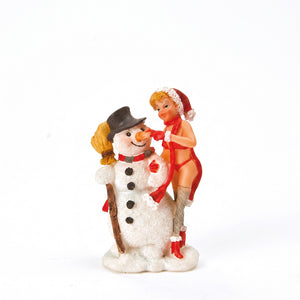 Julgodis med snögubbe