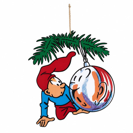 Bramming Tomte i trä med julpynt 25 cm hög