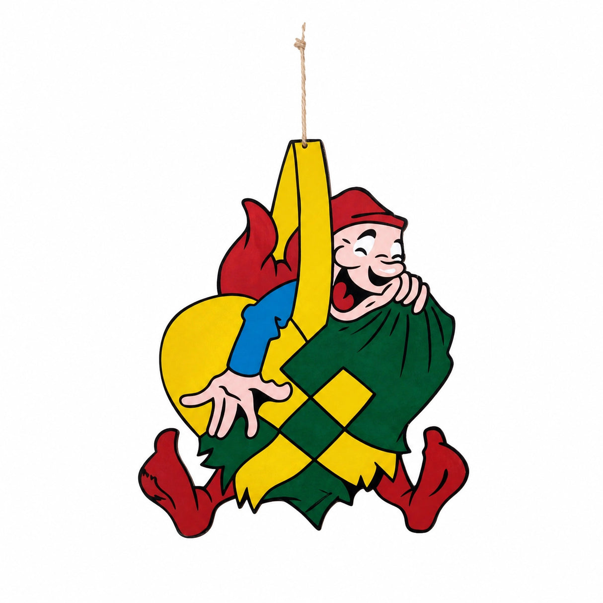 Bramming Tomte i trä med julpynt 25 cm hög