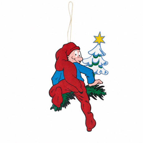 Bramming Tomte i trä med julpynt 40 cm