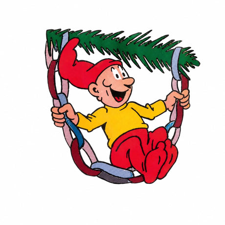 Bramming tomte i trä 60 cm med granruskor