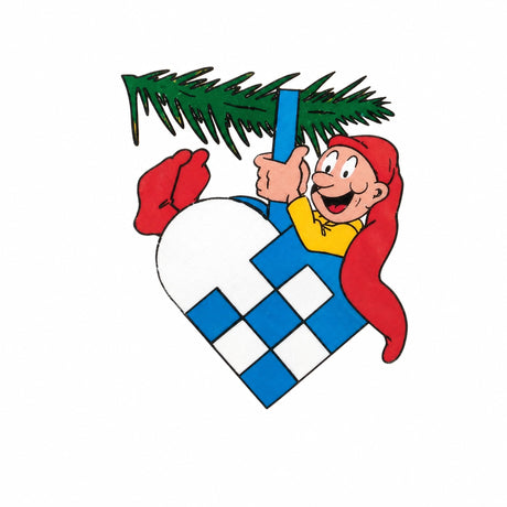 Bramming tomte i trä 60 cm med granruskor