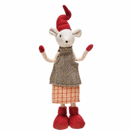 Julmus i tyg 34 cm hög