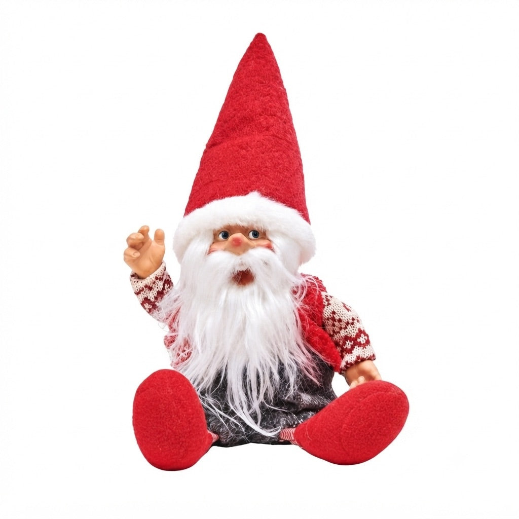 Sittande trolltomte 47 cm hög