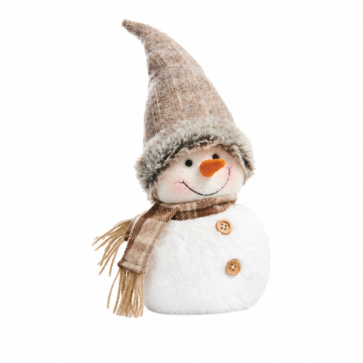 Vinterglad snögubbe