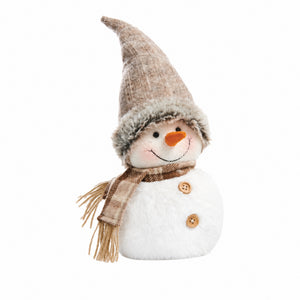 Vinterglad snögubbe