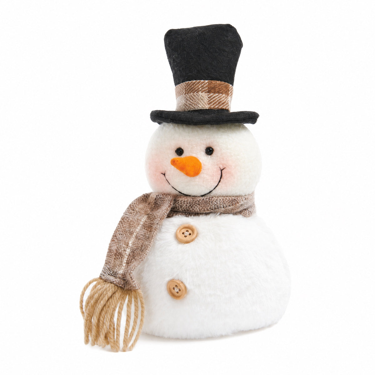 Vinterglad snögubbe
