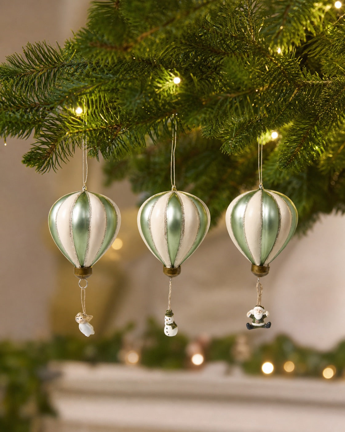 Luftballong med figur ljusgrön