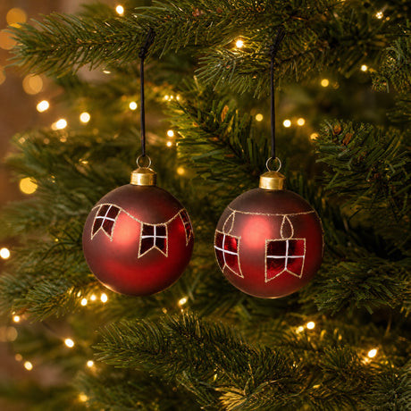Julgranskula med flagggirlang
