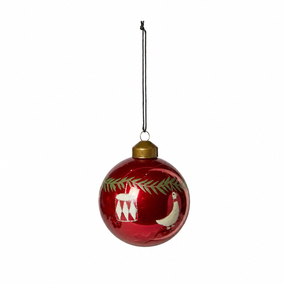Julkula med julmotiv röd