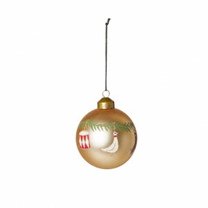 Julkula med julmotiv guld