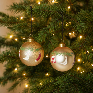Julkula med julmotiv guld