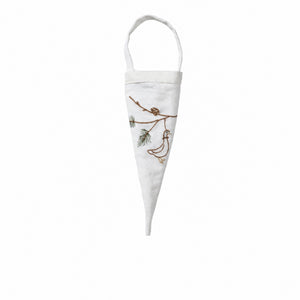 Strut med broderi vit