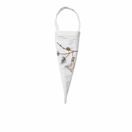 Strut med broderi vit