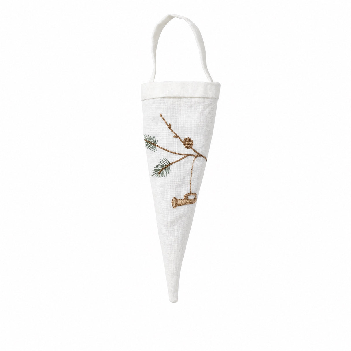 Strut med broderi vit