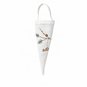 Strut med broderi vit