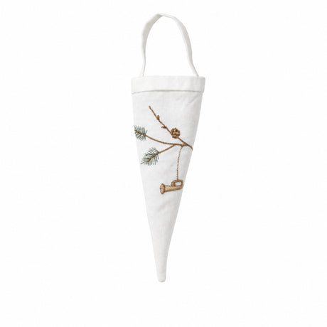 Strut med broderi vit