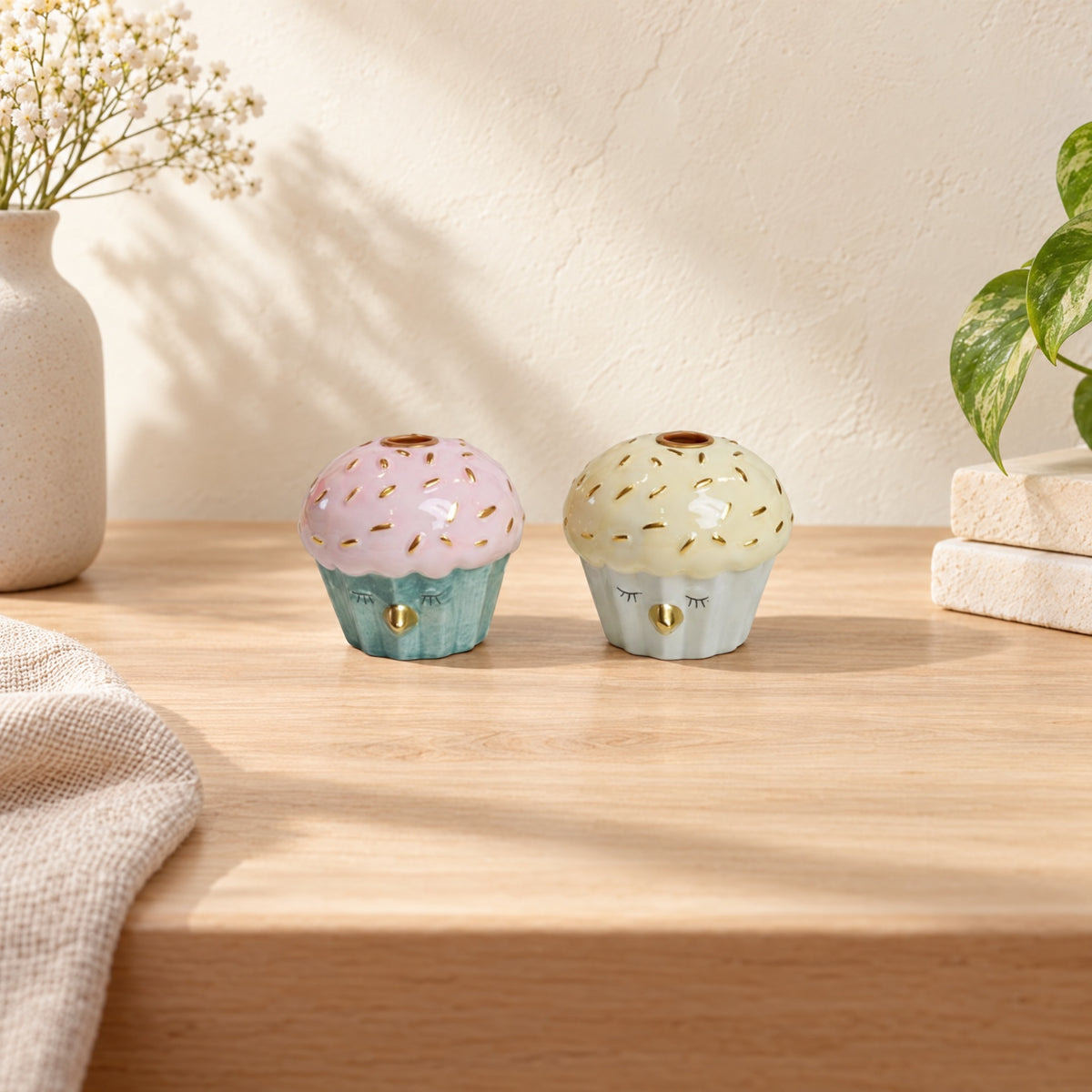 Ljusstake för tunna ljus muffins 6 cm hög
