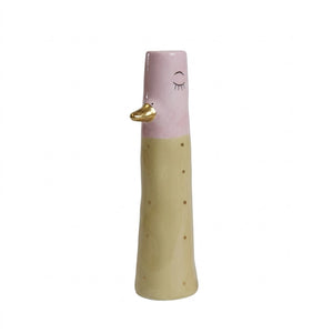 Vas Anka18 cm rosa & ljusgul
