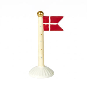 Flaggstång pastellfärgad med spetsig flagga 14 cm hög