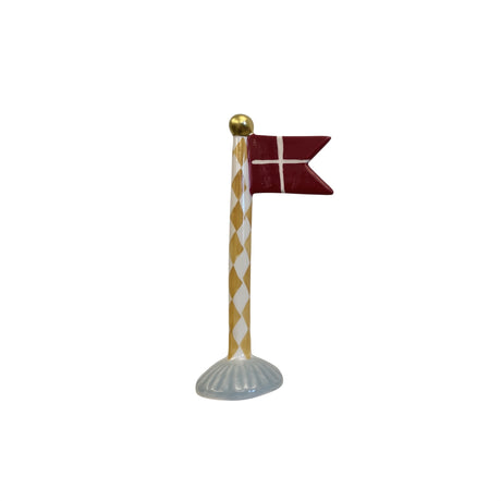 Flagga 19 cm hög med harlekinmönster