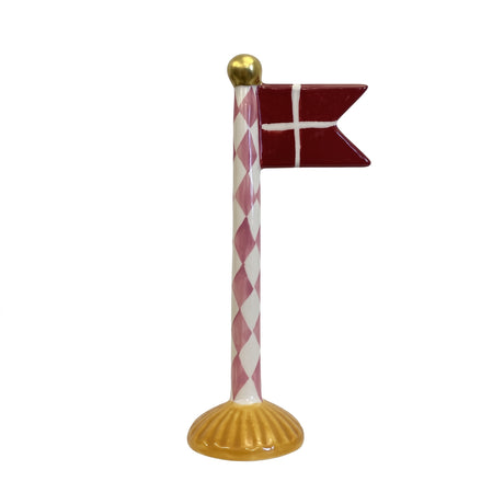 Flagga 19 cm hög med harlekinmönster