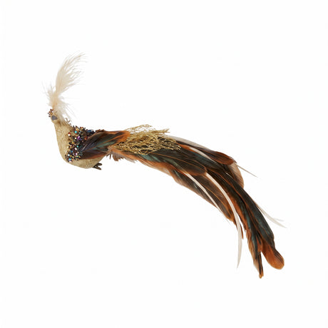 Påfågel med fjädersvans på klämma