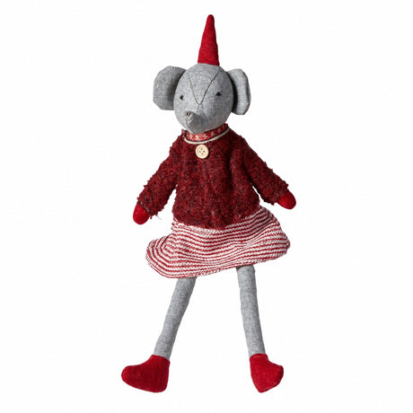 Elefant med röda julkläder