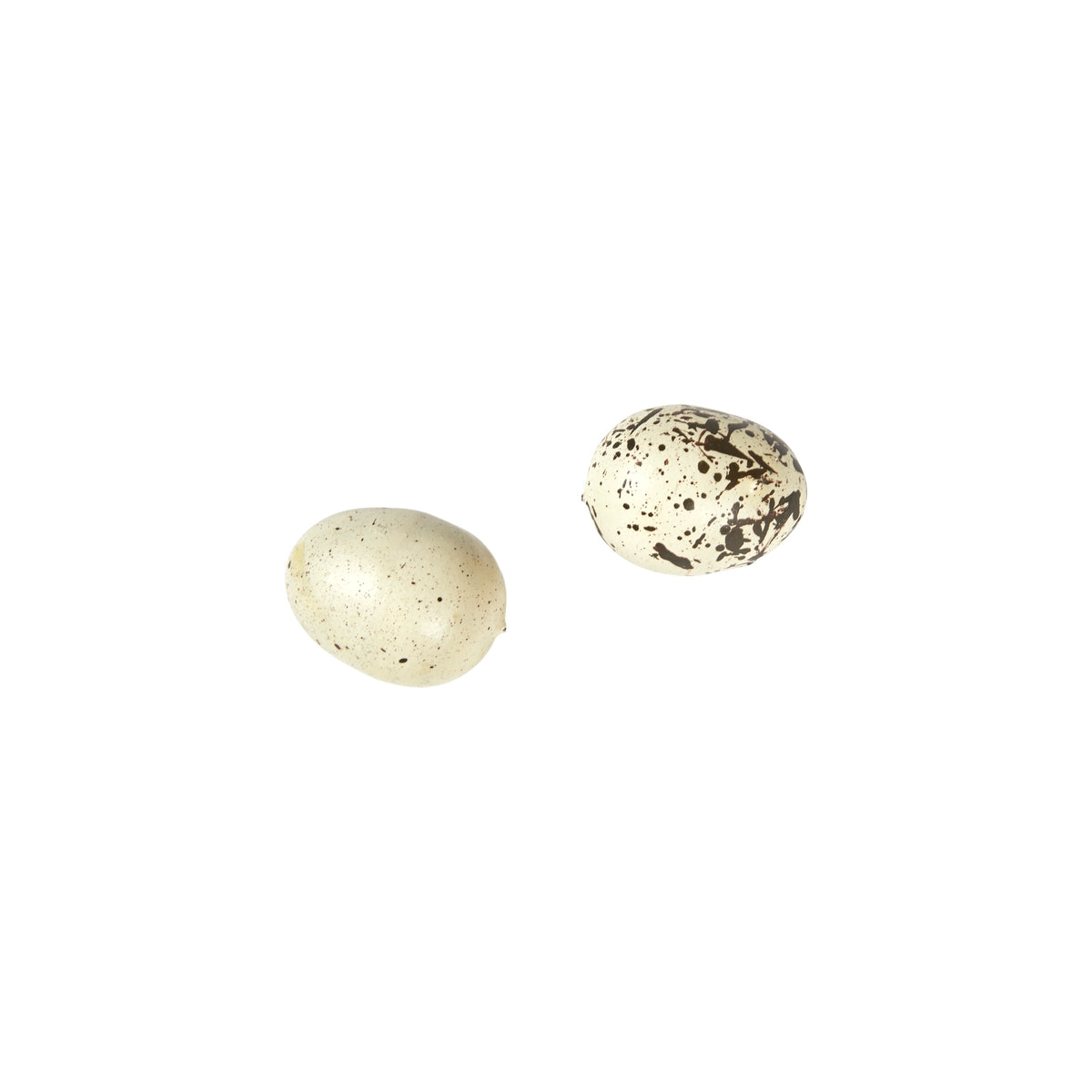 Små påskeæg i naturfarvet med brune aftegninger