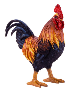 Hane i polyresin til dekoration