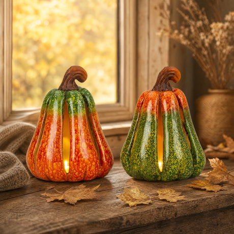 Pumpa med LED-ljus 21 cm hög