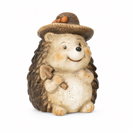 Igelkott med hatt 17 cm hög