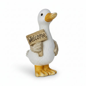 Gås med skilt figur i keramik