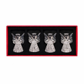 Glasänglar 6 cm höga i 4-pack till julgranen