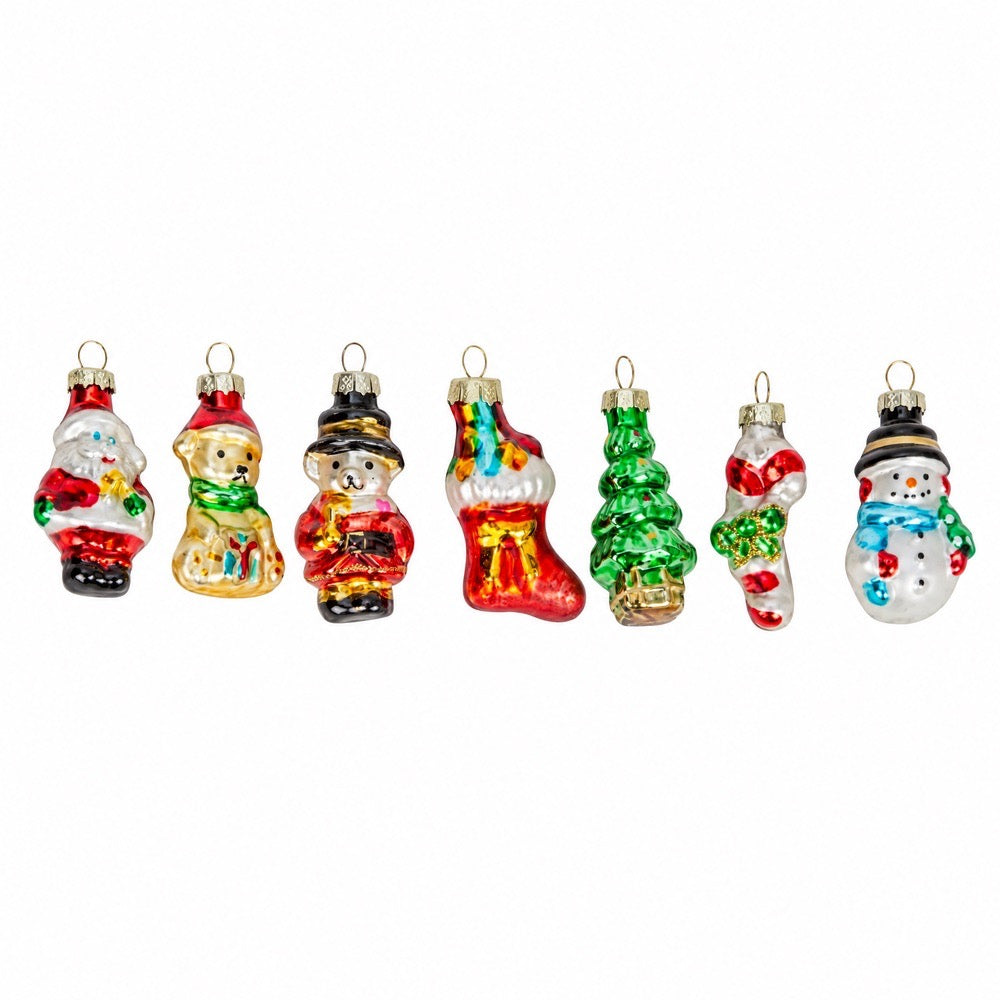Olika figurformade minijulkulor till julgranen