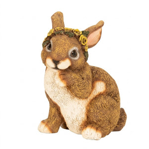 Hare med blomsterkrans 12 -15 cm hög