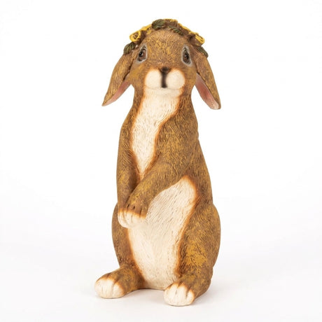 Hare med blomsterkrans 20 cm hög
