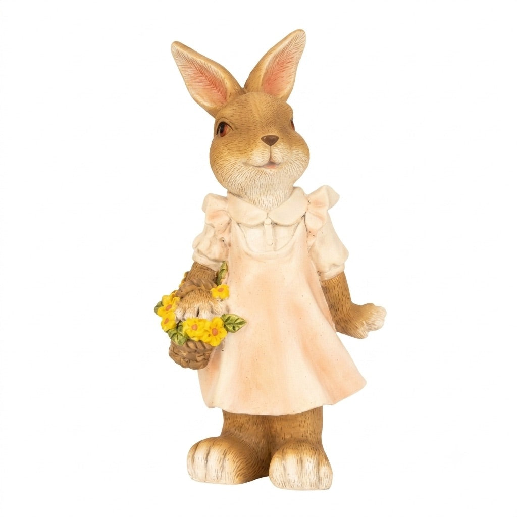 Påskhare med yxa eller blommor 27 cm hög
