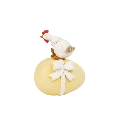 Påskägg med rosett och höna